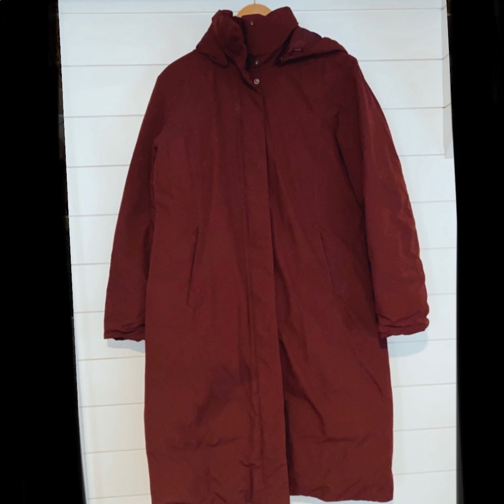 Down Winter Long Coat with Hood - NEW Lands End